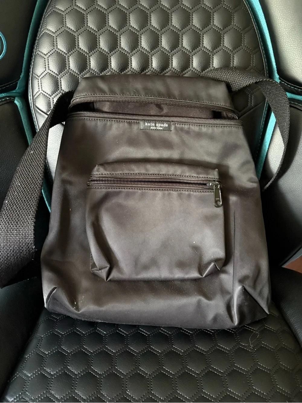 kate spade Black Nylon Messenger Crossbody Bag